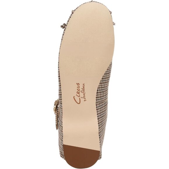 Circus NY by Sam Edelman Women's Black Natural Multi Cross Strap Ballet Flat - Picture 3 of 6